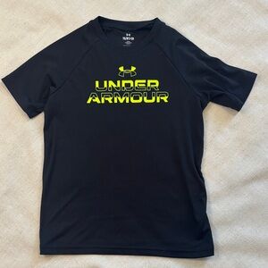 Under Armour Black Tee with Bright Yellow Logo